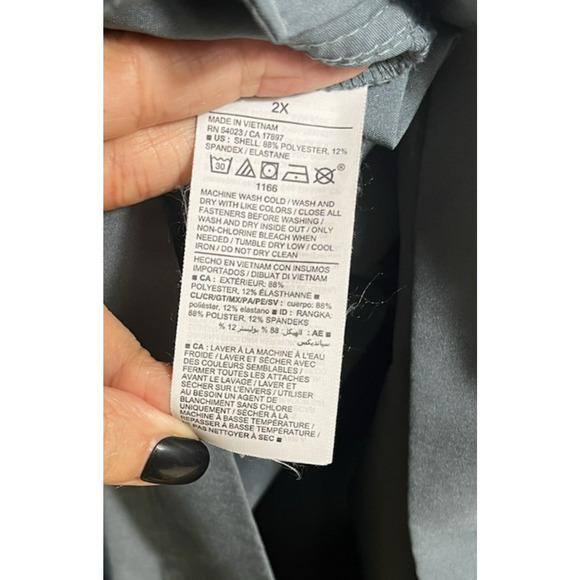 Old Navy Stretch Tech Cargo Romper Plus Size 2X Sleeveless Utility Pockets Blue - Picture 13 of 14